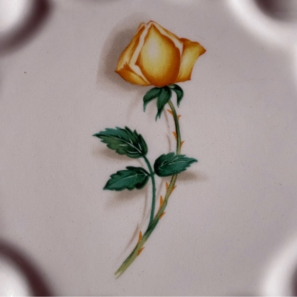 Prettiest Little Vintage Vtg Floral Deviled Egg Plate Platter Ceramic - Picture 5 of 6